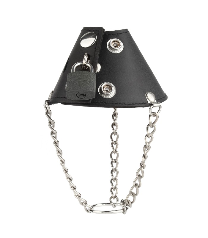 Ballstretcher CBT noir avec chaînes