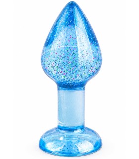 Plug anal résine bleue diamètre 4 cm