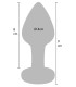 Plug bleu transparent Bloomé by ToyJoy dimensions