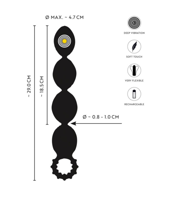 Chapelet anal flexible diamètre 4,7 cm