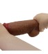 Gode réaliste texturé Achille avec ventouse