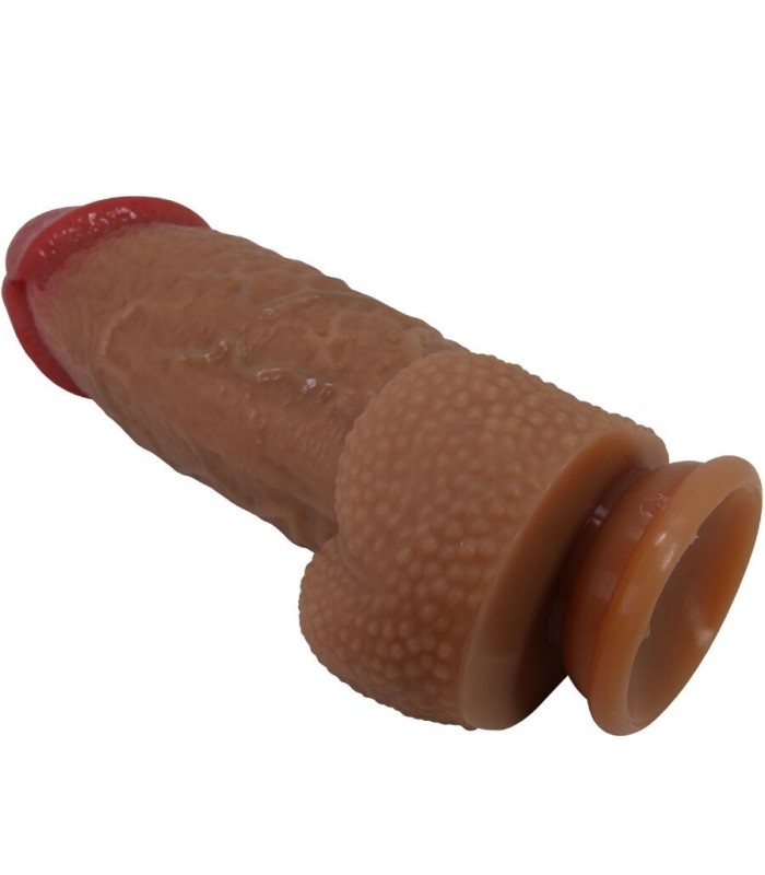 Gode réaliste texturé Achille avec ventouse