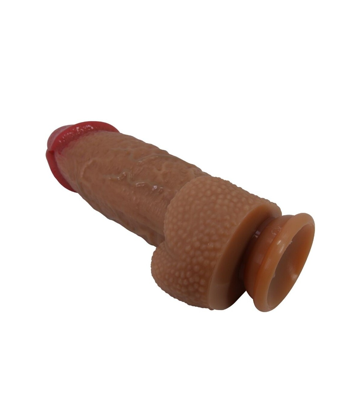 Gode réaliste texturé Achille avec ventouse