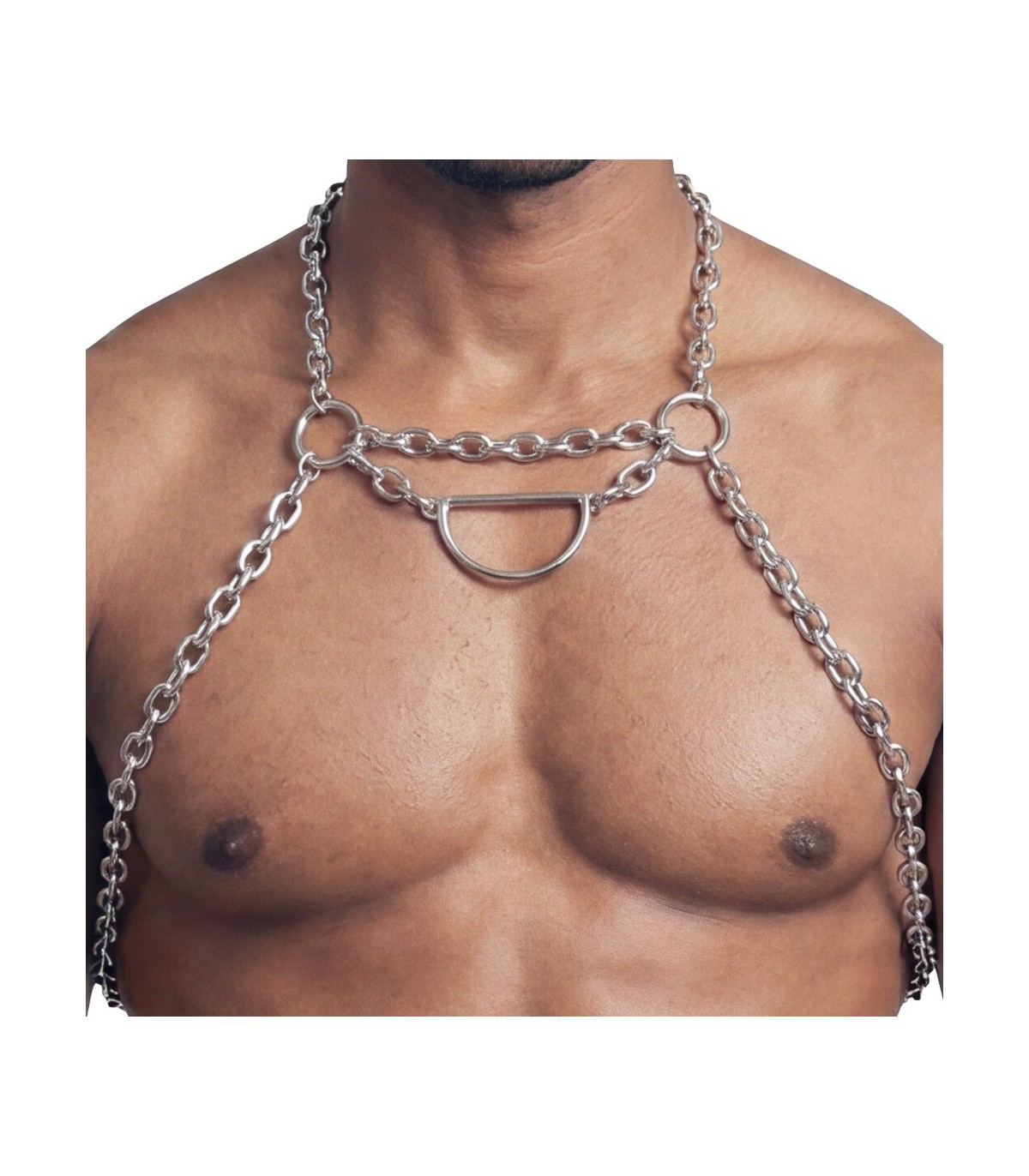 Harnais clubwear homme en chaînes métalliques