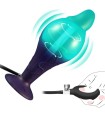 Gode silicone vert avec gland et pompe