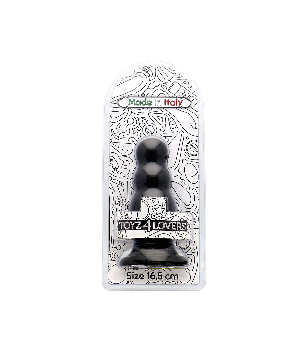 Plug anal noir pour hommes Olmo diamètre 6 cm