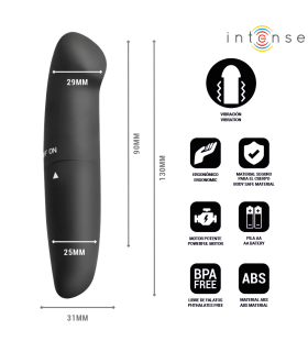 Vibromasseur compact noir 13 cm